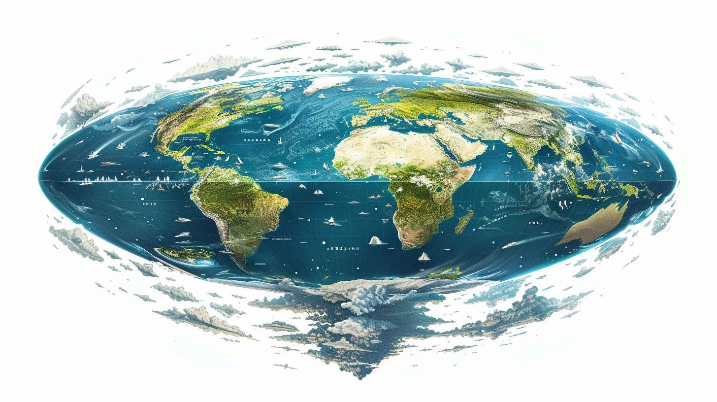 The flat earth map: a true representation